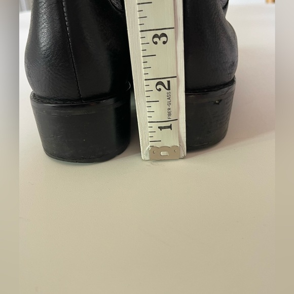 Cole Haan Womens Kenmare Tall Riding Boot Leather Black Buckle Detail Zip Size 9 - Picture 9 of 14